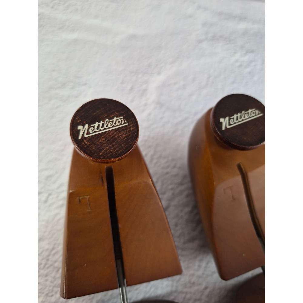Nettleton Vintage Wooden Adjustable Shoe Trees Brown Mens Size L Slotted Design - Picture 3 of 13